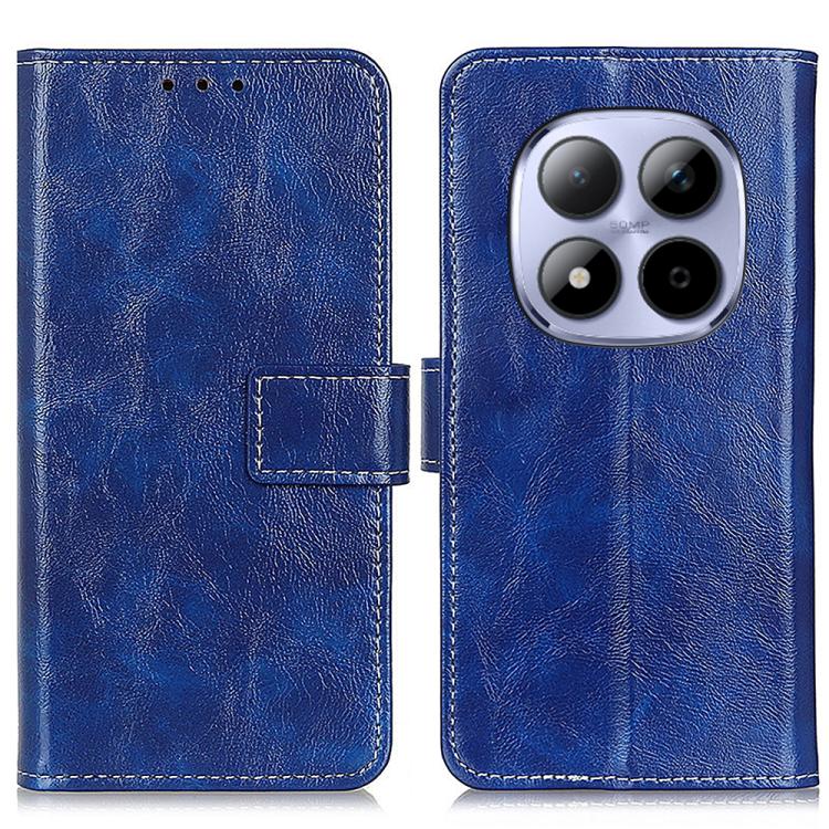 

For Redmi Note 15 Pro+ 5G Global 163.3mm Retro Crazy Horse Texture Leather Phone Case(Blue)