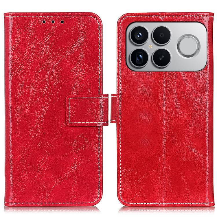 

For Redmi K90 Pro Max/Poco F8 Ultra Retro Crazy Horse Texture Leather Phone Case(Red)