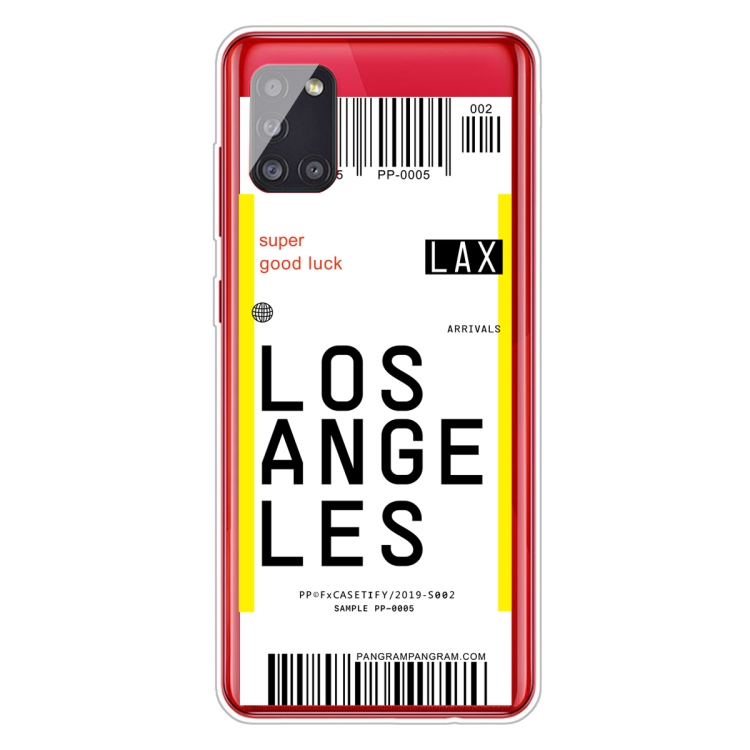 

For Samsung Galaxy A51 4G Boarding Pass Series TPU Phone Protective Case(Los Angeles)