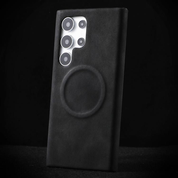 

For Samsung Galaxy S25 UItra 5G Skin Feel Sheepskin MagSafe Magnetic Phone Case(Black)