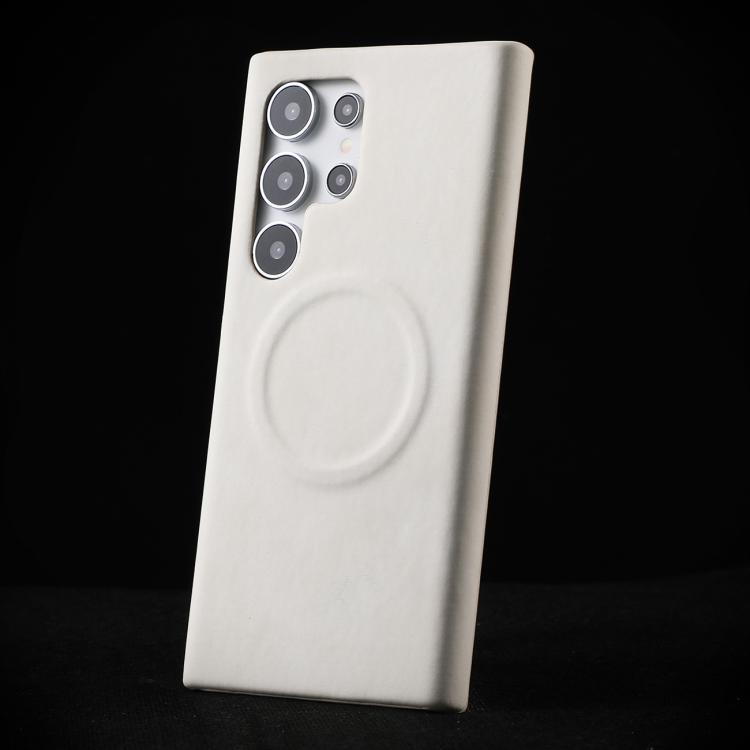 

For Samsung Galaxy S25 UItra 5G Skin Feel Sheepskin MagSafe Magnetic Phone Case(White)