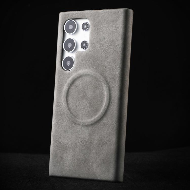 

For Samsung Galaxy S24 UItra 5G Skin Feel Sheepskin MagSafe Magnetic Phone Case(Grey)