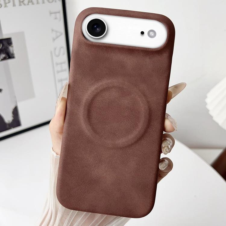 

For iPhone Air Skin Feel Sheepskin MagSafe Magnetic Phone Case(Brown)