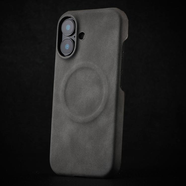 

For iPhone 16 Plus Skin Feel Sheepskin MagSafe Magnetic Phone Case(Grey)