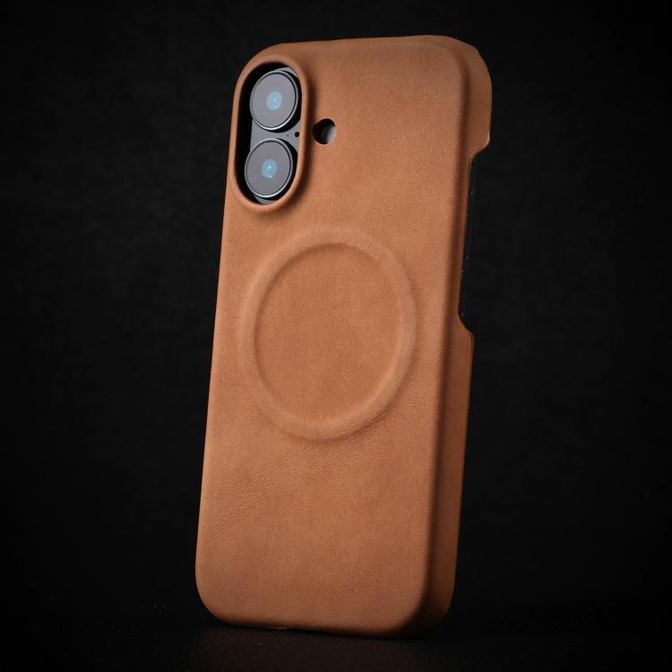 

For iPhone 16 Skin Feel Sheepskin MagSafe Magnetic Phone Case(Yellow)