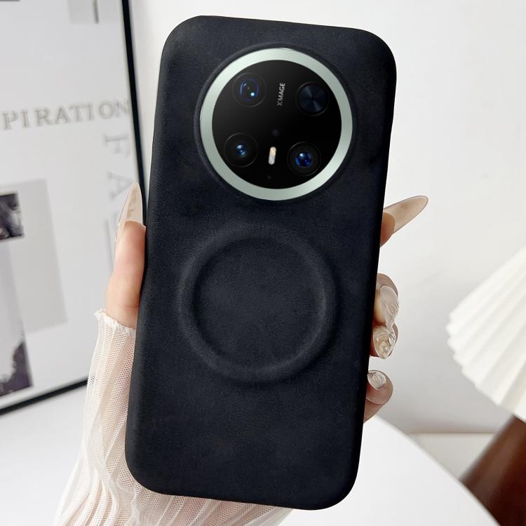 

For Huawei Mate 70 Pro Skin Feel Sheepskin MagSafe Magnetic Phone Case(Black)