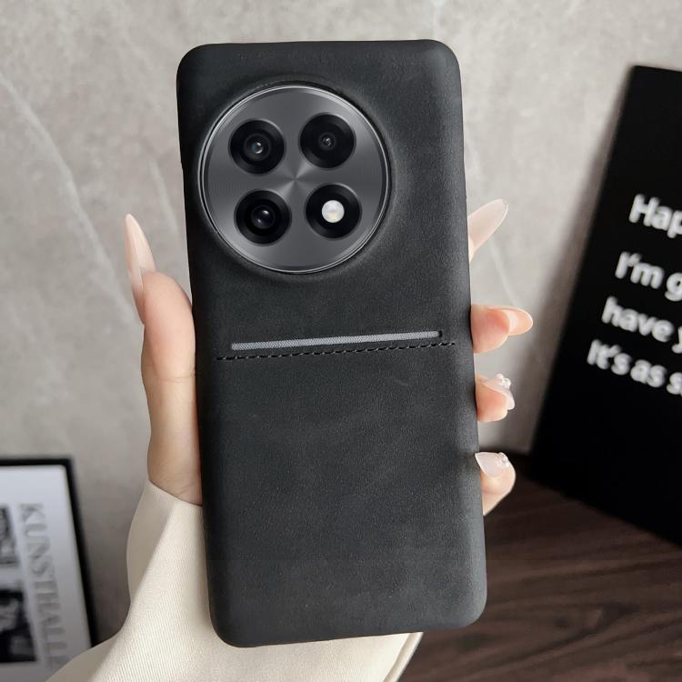 

For OnePlus 13R / OnePlus Ace 5 Skin Feel Sheepskin Card Slot Phone Case(Black)