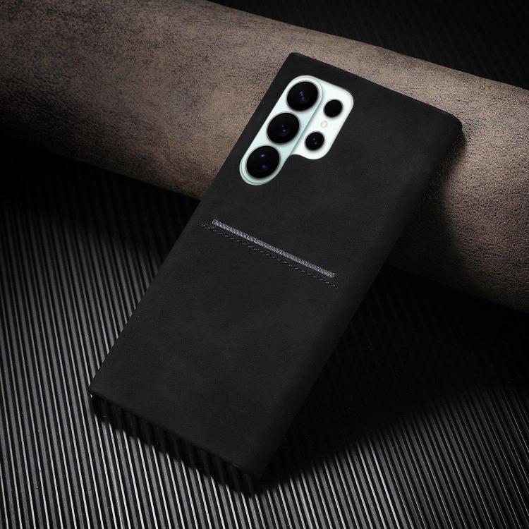 

For Samsung Galaxy S26 UItra 5G Skin Feel Sheepskin Card Slot Phone Case(Black)