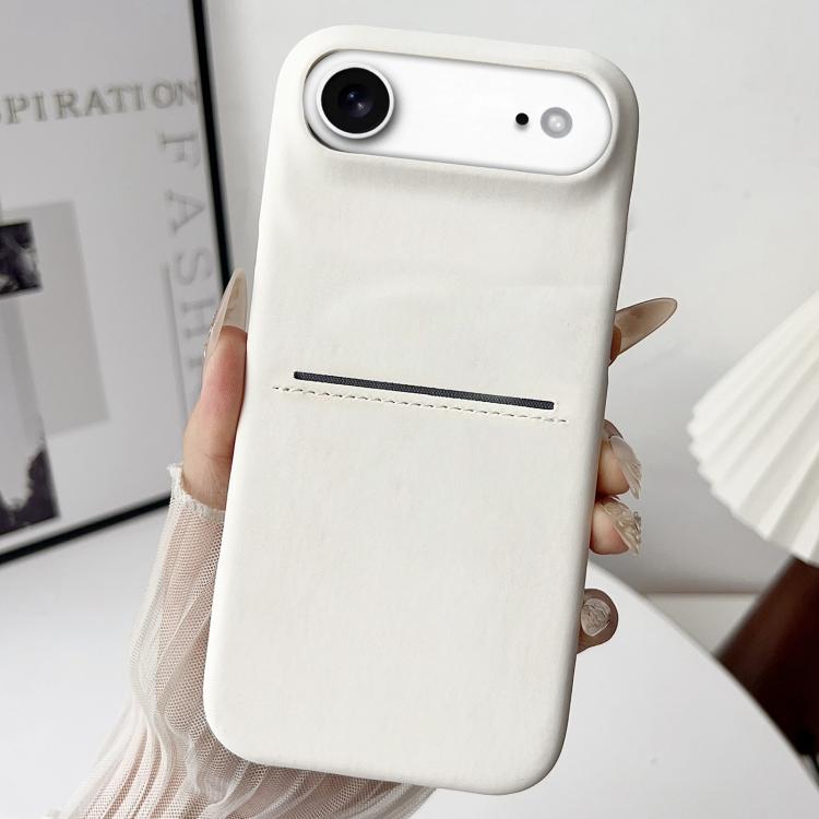 

For iPhone Air Skin Feel Sheepskin Card Slot Phone Case(White)