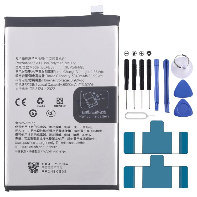 

For OPPO A5 Pro 5G / F29 Pro BLPB63 6000mAh Battery Replacement