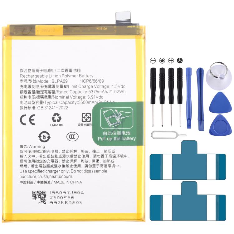 

For OPPO K12X PJT110 BLPA69 5500mAh Battery Replacement