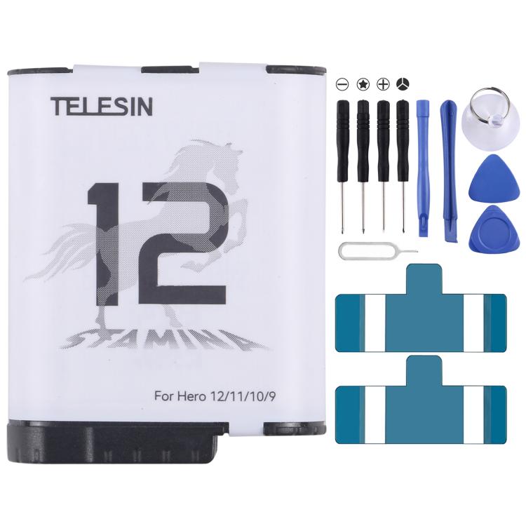

For GoPro Hero 12 / 11 / 10 / 9 TELESIN Battery Replacement