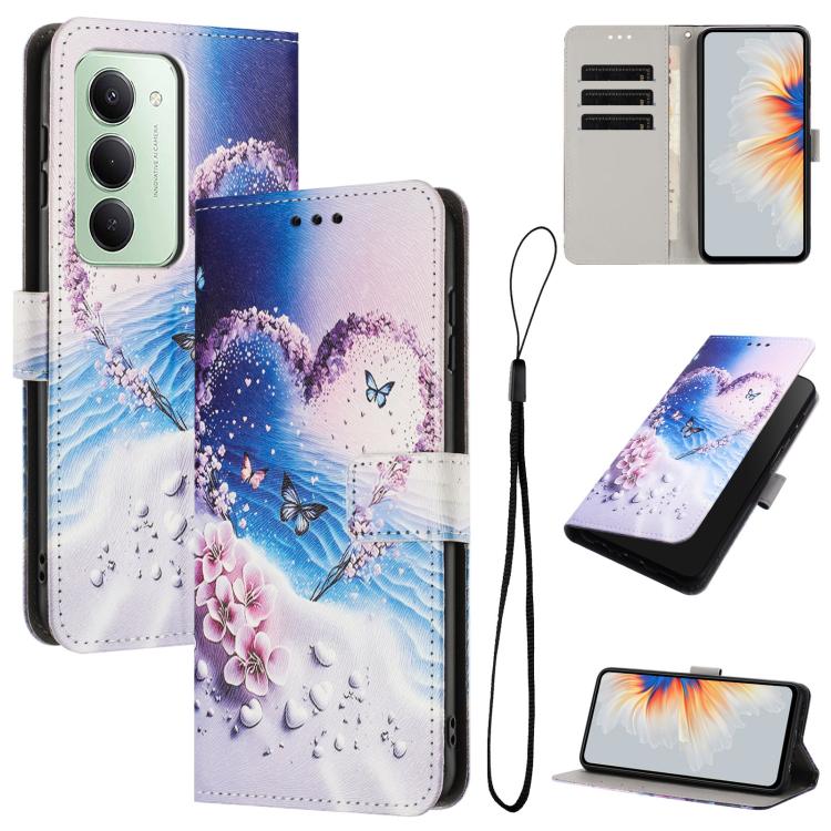 For Redmi 15 5G / 4G EU 171mm Color Drawing Pattern Leather Phone Case(Love Butterfly)