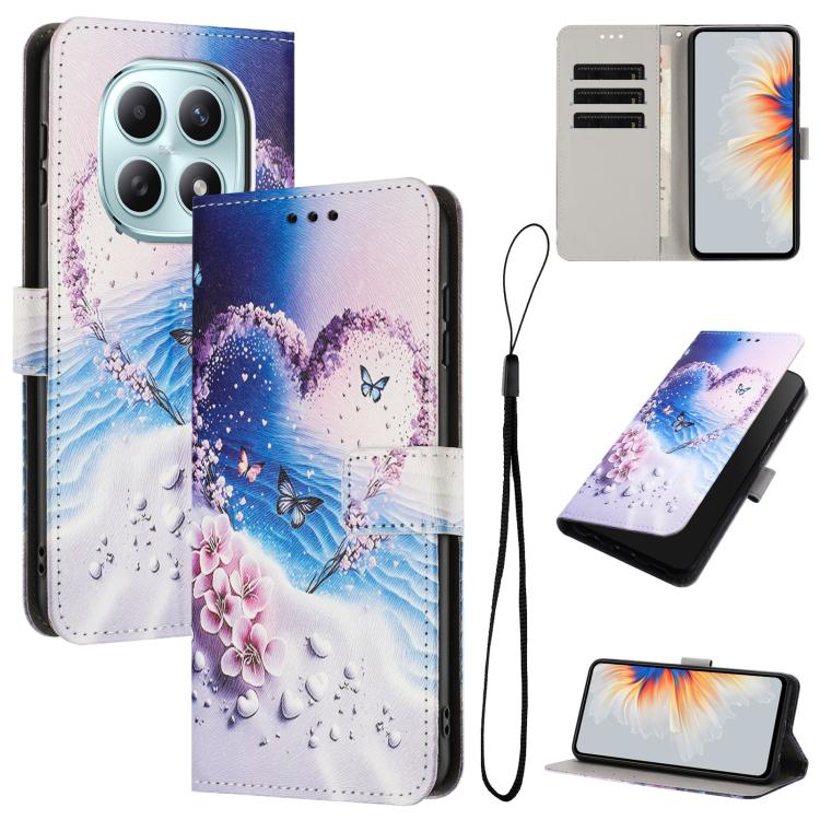 

For Redmi Note 15 5G / 4G Global 164mm Color Drawing Pattern Leather Phone Case(Love Butterfly)