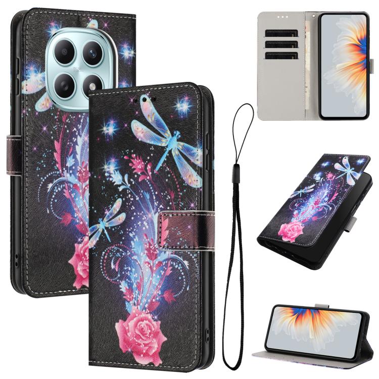 

For Redmi Note 15 5G / 4G Global 164mm Color Drawing Pattern Leather Phone Case(Dragonfly)