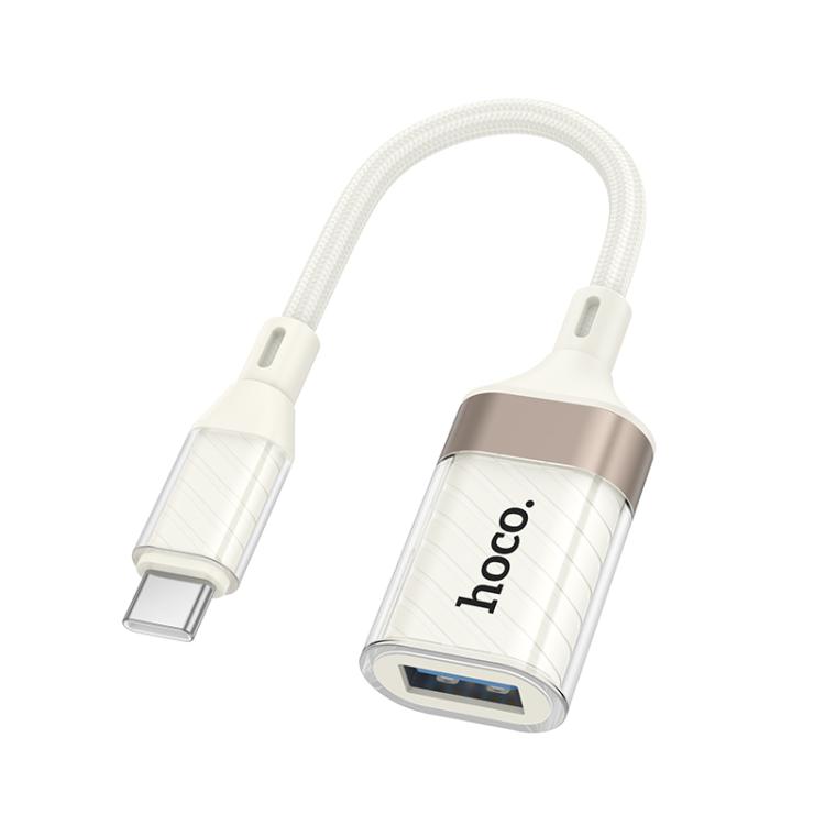 

hoco UA39 Crystal Type-C Male to USB 3.0 Female Adapter(Apricot)