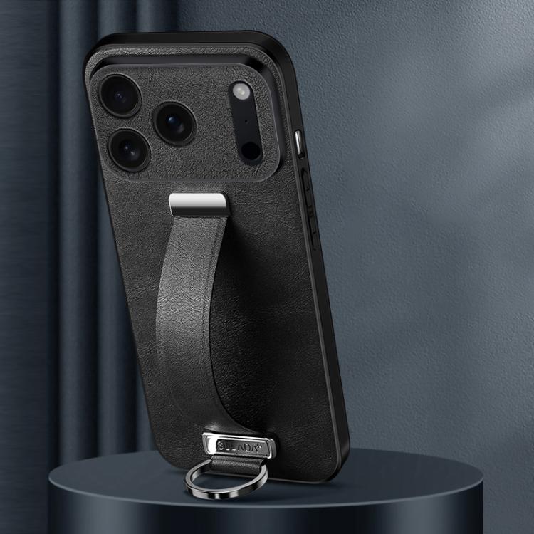 

For iPhone 17 Pro Max SULADA Tide Cool Series PC Hybrid Leather Texture Skin Feel Phone Case(Black)