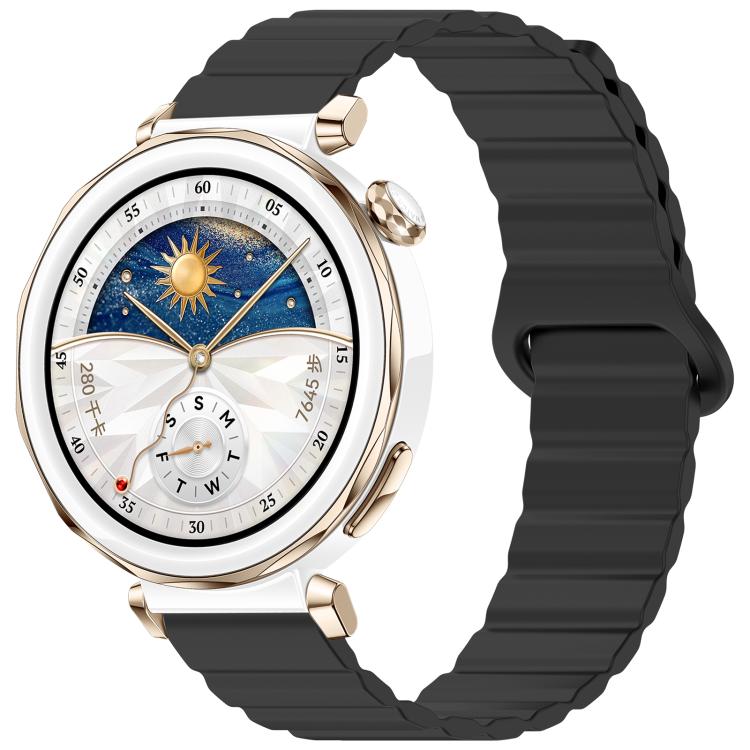 

20mm xDfind Loop Magnetic Glossy Silicone Watch Band(Black)