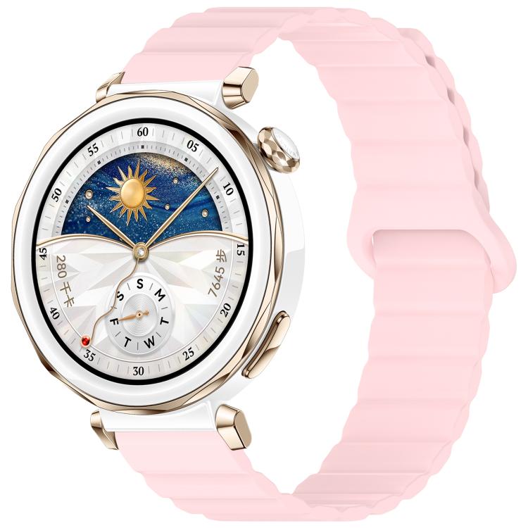 

20mm xDfind Loop Magnetic Glossy Silicone Watch Band(Pink)