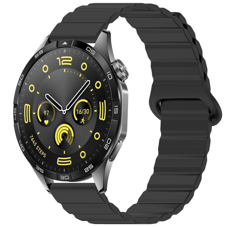 

22mm xDfind Loop Magnetic Glossy Silicone Watch Band(Black)