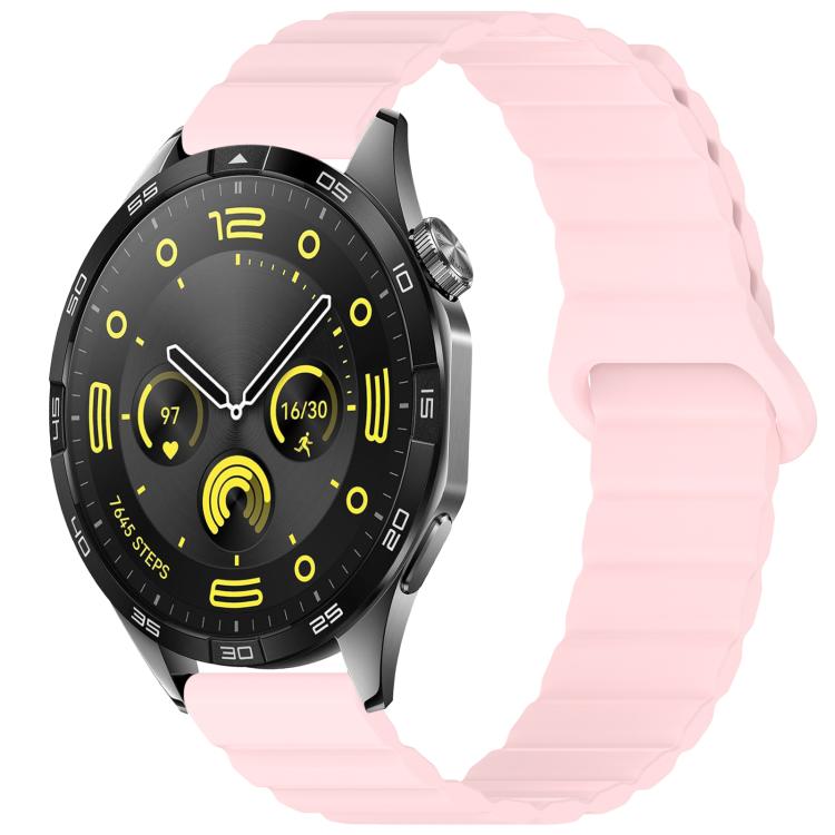 

22mm xDfind Loop Magnetic Glossy Silicone Watch Band(Pink)