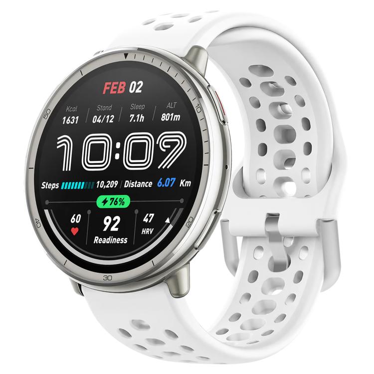 

20mm xDfind Silver Buckle Silicone Sport Watch Band(White)