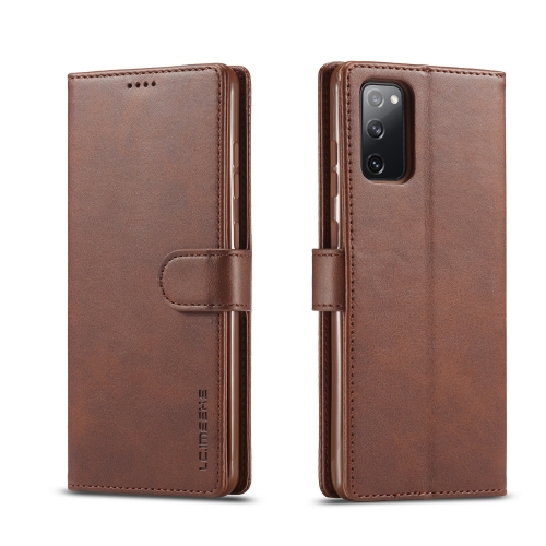 

For Samsung Galaxy S20 FE 5G / S20 Lite LC.IMEEKE Calf Texture Horizontal Flip Leather Case, with Holder & Card Slots & Wallet & Photo Frame(Coffee)