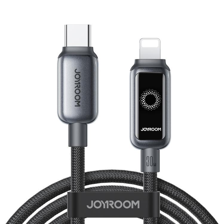 

JOYROOM S-A55 StarFlight Series 30W Type-C to 8 Pin Auto Power-Off Fast Charging Data Cable, Length:1.2m(Black)