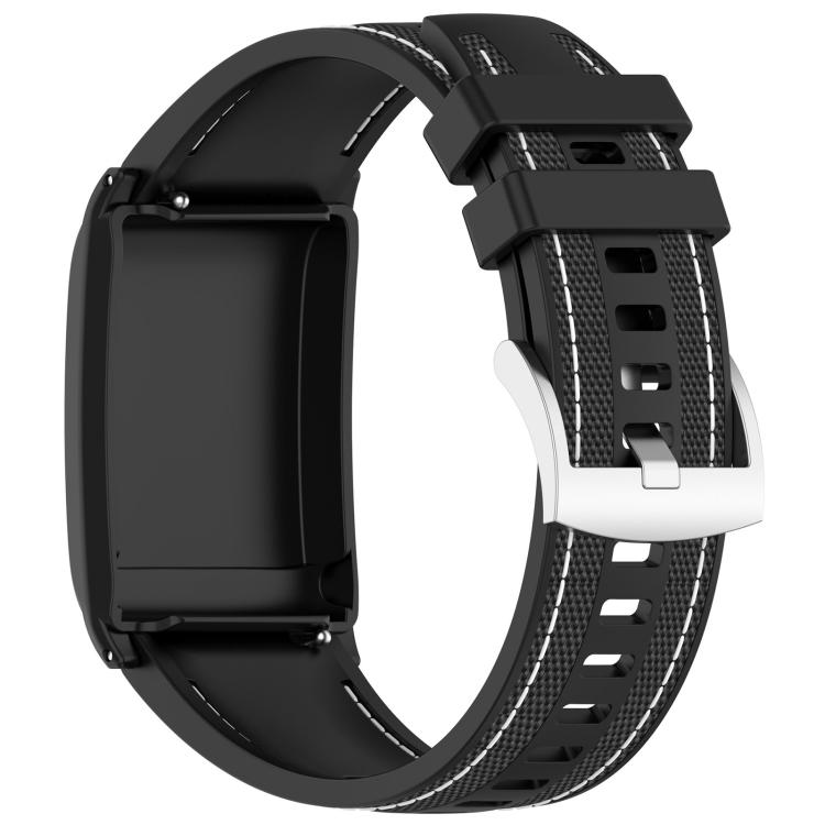 

For WHOOP 5.0 / 4.0 xDfind Hybrid Nylon Braid Silicone Watch Band(Black)
