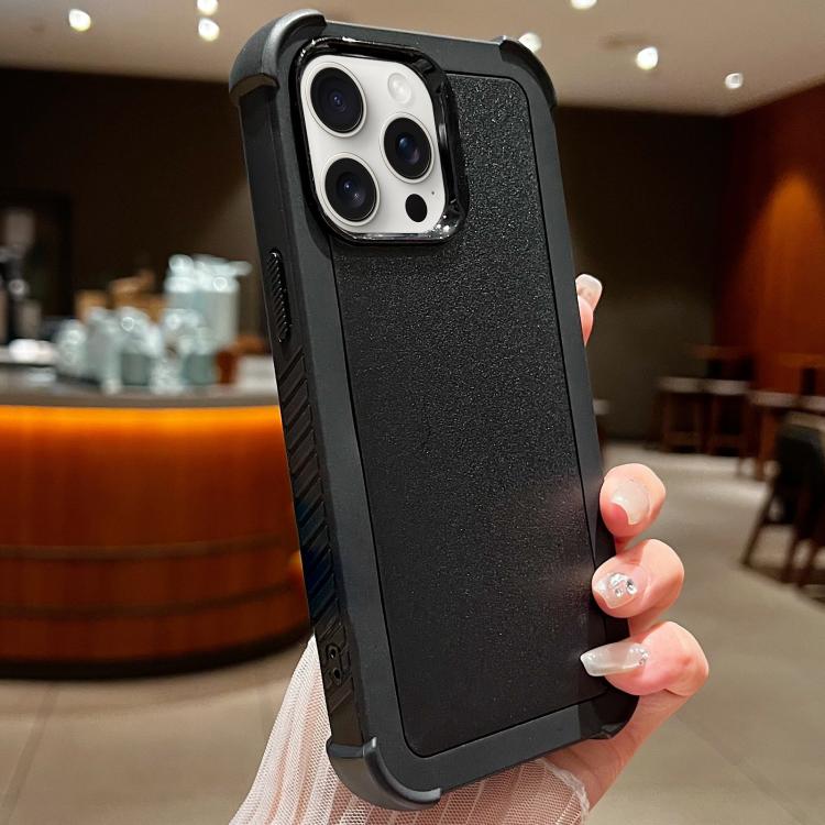 

For iPhone 14 Pro Max Solid Color TPU Hybrid PC Shockproof Phone Case(Black)
