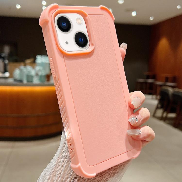 

For iPhone 13 Solid Color TPU Hybrid PC Shockproof Phone Case(Pink)