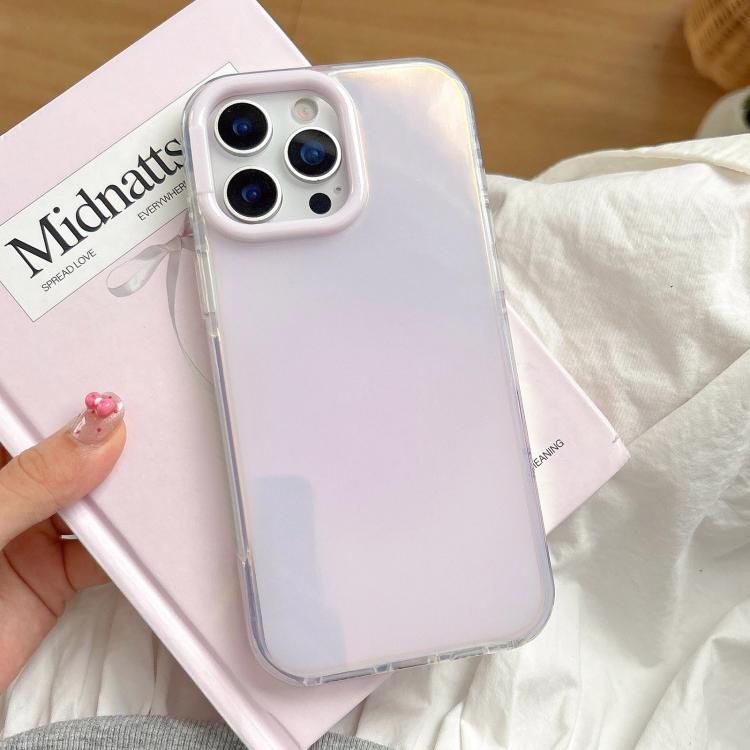 

For iPhone 14 Pro Large Camera Frame Vibrant Jelly Color TPU + IMD Phone Case(Purple)