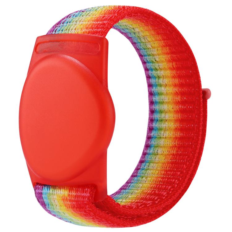 

For Huawei Tag xDfind Nylon Hook and Loop Fastener Watch Band Style Anti-lost Tracker Protective Cover(Rainbow)