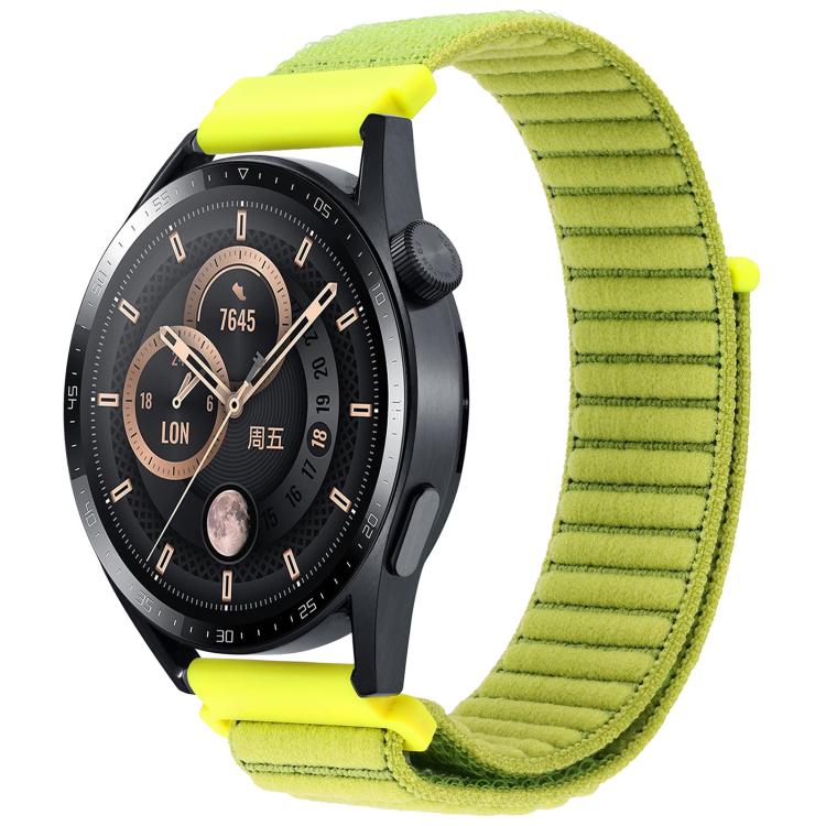 

22mm xDfind Wave Texture Nylon Hook and Loop Fastener Watch Band(Green)