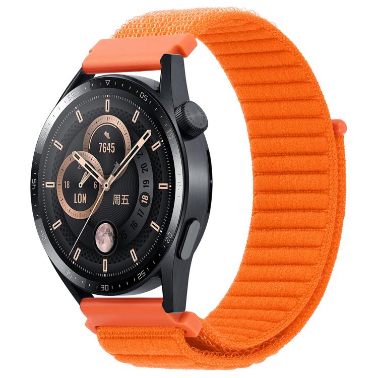 

22mm xDfind Wave Texture Nylon Hook and Loop Fastener Watch Band(Orange)