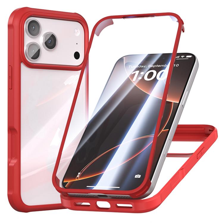

For iPhone 17 Pro Double-sided Plastic Glass Phone Protective Case(Red)