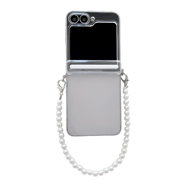 

For Samsung Galaxy Z Flip6 Side Buckle Axis Transparent Phone Case with Bracelet