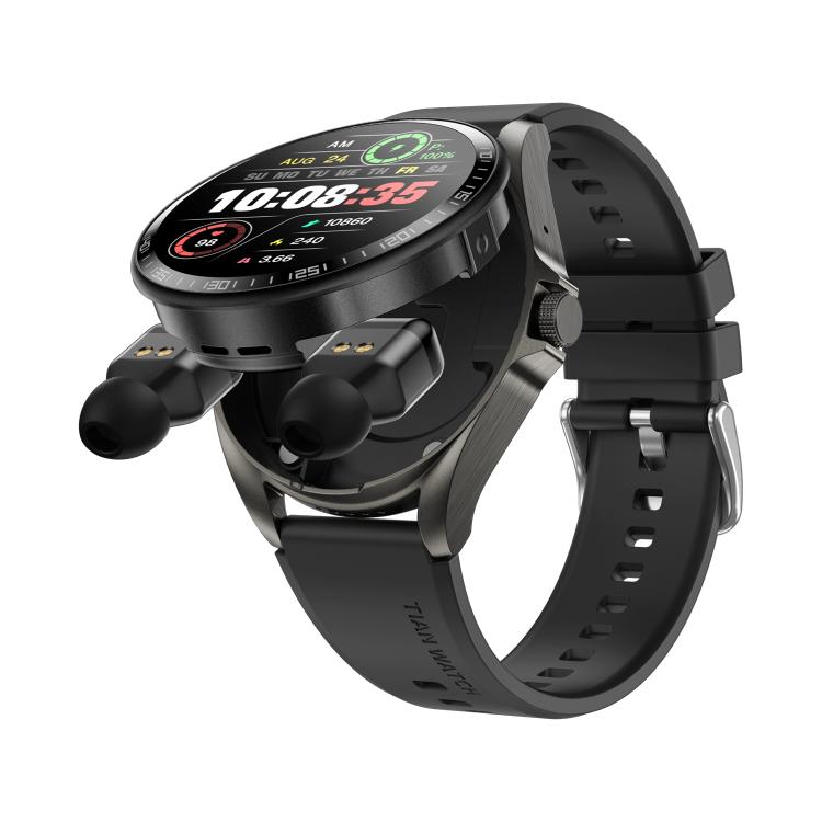 

F36 1.46 inch TFT Color Screen 2 in 1 Bluetooth Earphone Smart Watch, Support Bluetooth Call / NFC(Black+Black Silicone)