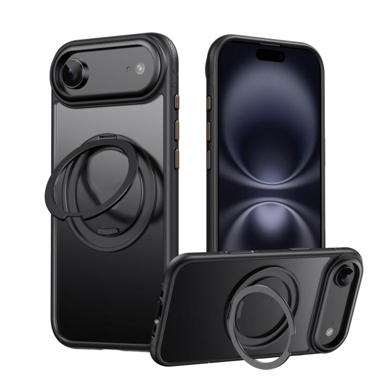 

For iPhone Air Gear 360 Rotation MagSafe Holder Phone Case(Black)