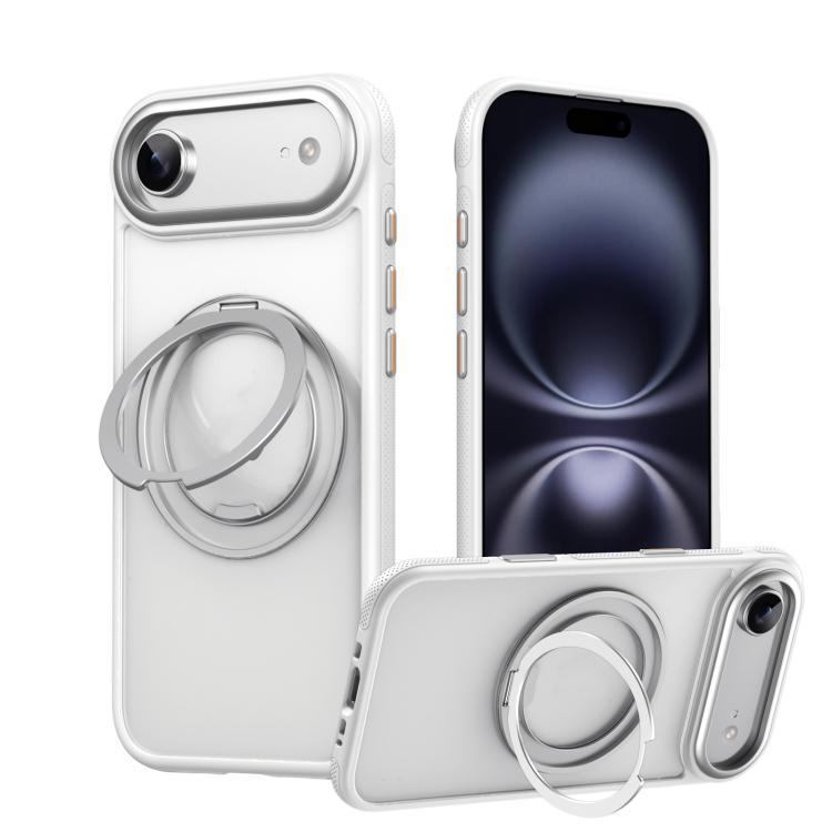 

For iPhone Air Gear 360 Rotation MagSafe Holder Phone Case(White)