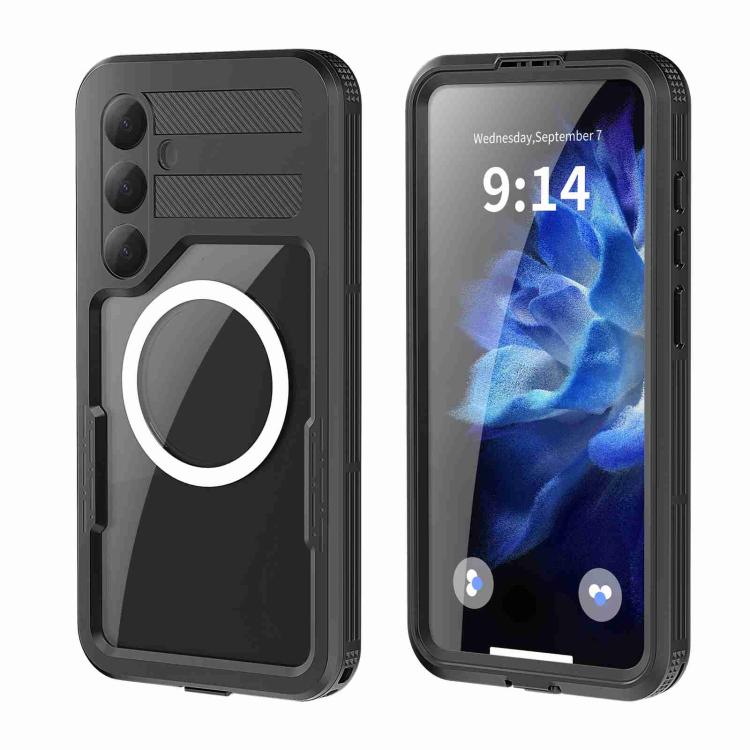 

For Samsung Galaxy S25+ 5G RedPepper IP68 Waterproof Triple-proof MagSafe Phone Case(Black)