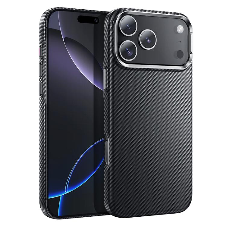 

For iPhone 17 Pro Max hoco AS13 Carbon Fiber Pattern MagSafe Magnetic PC Phone Case(Black)