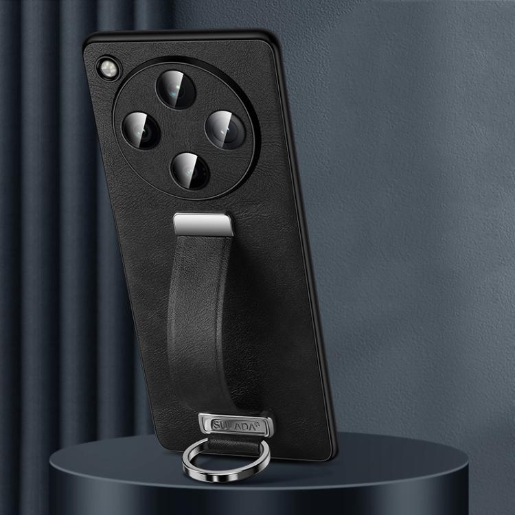 

For OPPO Find X8s+ SULADA PC Hybrid Leather Texture Skin Feel Shockproof Phone Case(Black)