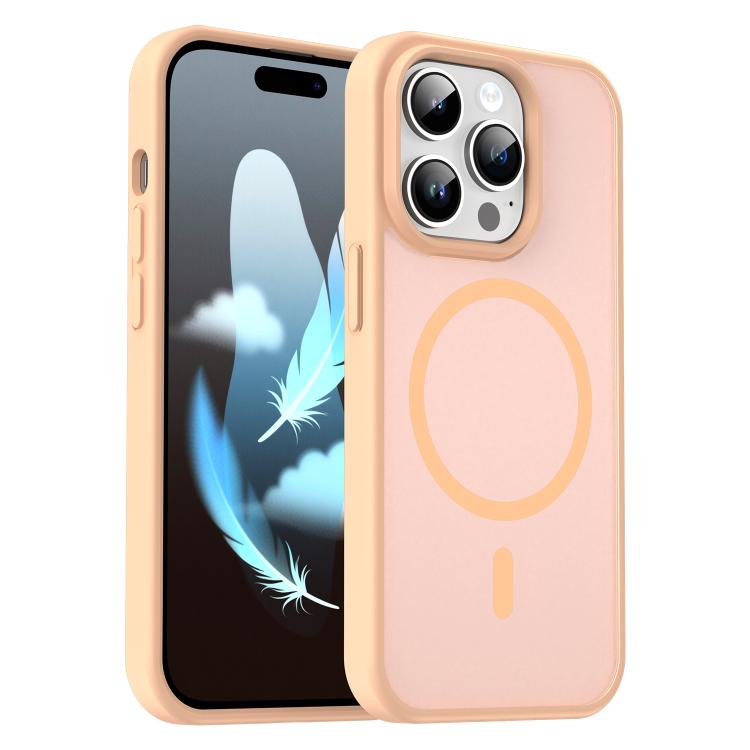 

For iPhone 14 Pro Fanying Series PC Hybrid TPU Translucent Frosted MagSafe Phone Case(Rouge Powder)