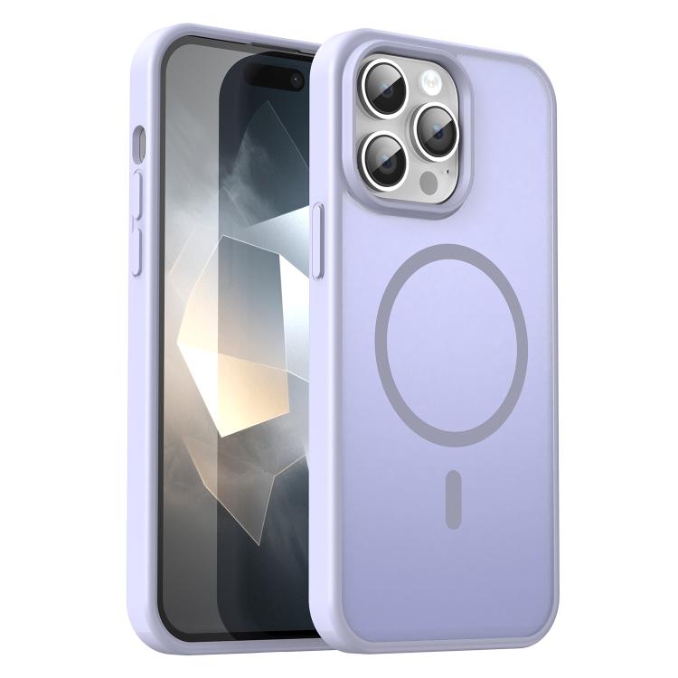 

For iPhone 14 Pro Max Fanying Series PC Hybrid TPU Translucent Frosted MagSafe Phone Case(Lavender)