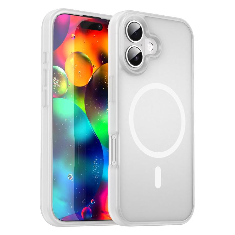 

For iPhone 17 Fanying Series PC Hybrid TPU Translucent Frosted MagSafe Phone Case(Matte White)