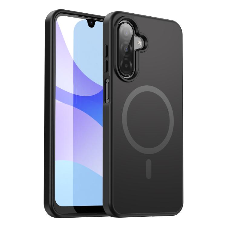 

For Samsung Galaxy A26 5G Fanying Series PC Hybrid TPU Translucent Frosted MagSafe Phone Case(Black)