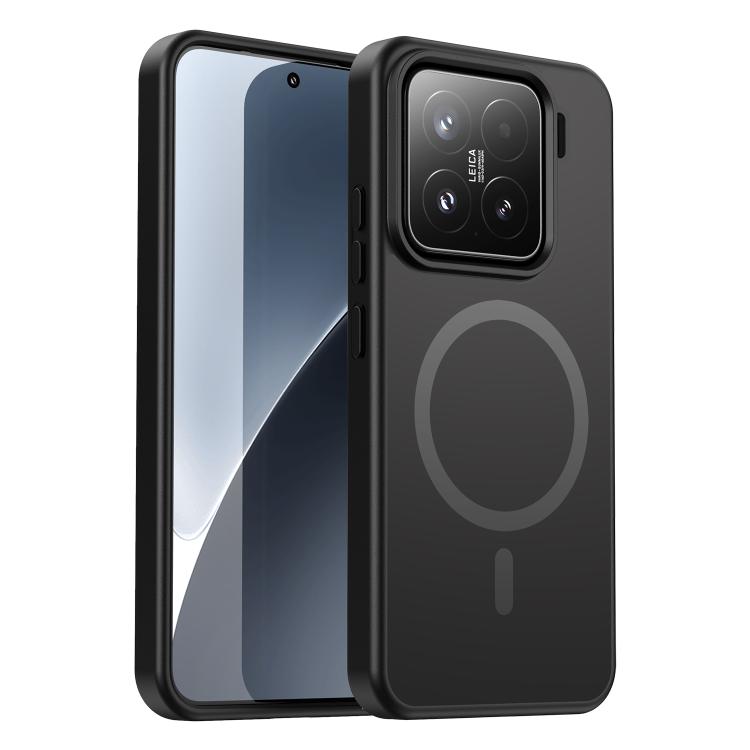 

For Xiaomi 15 Fanying Series PC Hybrid TPU Translucent Frosted MagSafe Phone Case(Black)