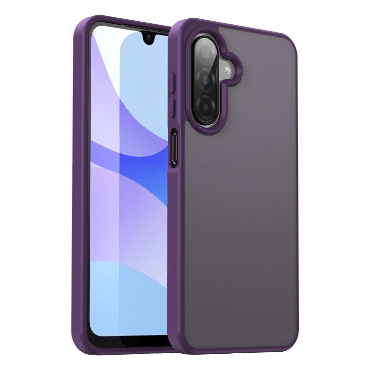 

For Samsung Galaxy A26 5G Fanying Series PC Hybrid TPU Translucent Frosted Phone Case(Crystal Purple)