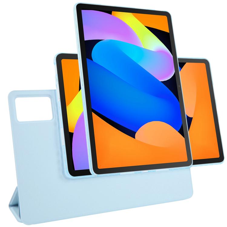 

For Lenovo Xiaoxin Pad 11 2025 Trifold Magnetic Split Acrylic Leather Tablet Case(Ice Blue)